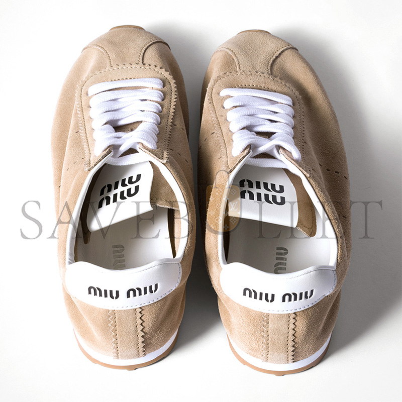 MIU MIU PLUME SUEDE LEATHER SNEAKERS 5E114E MIU MIU PLUME SUEDE LEATHER SNEAKERS 5E114E
